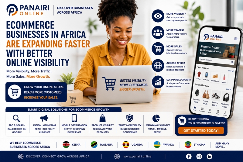 Ecommerce Businesses in Africa Are Expanding Faster with Better Online Visibility, Discover Businesses Across Africa – Powered by Panairi Online